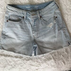 Old Navy Light Wash Women's OG Straight High Rise Jean Shorts